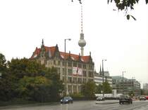 Regentag in Berlin, Blick zum fernsehturm - 5. 10. 2008