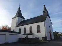 Kanzem, St. Marien Kirche, nachbarocker Saalbau mit Dachreiter, erbaut 1814, Architekt Heinrich Otto Vogel (05.11.2025)