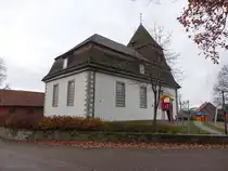 Hohnsen, evangelische St. Petri Kirche, Saalbau aus dem 19. Jahrhundert (06.12.2025)