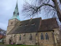 Springe, evangelische St. Andreas Kirche, erbaut 1447 bis 1454, Umbau und Erweiterung von 1860 bis 1862 (06.12.2025)