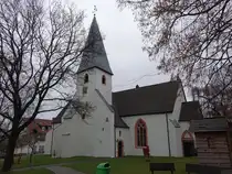 Hohenhausen, evangelische Kirche, romanischer Saalbau aus dem 12. Jahrhundert (07.12.2025)