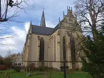 Herford, evangelische Stiftskirche St. Marien, hochgotische Hallenkirche, erbaut von 1290 bis 1350 (08.12.2025)