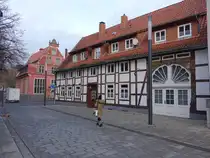 Herford, Fachwerkhaus und Fr�hherrenhaus in der Fr�hherrenstra�e (08.12.2025)