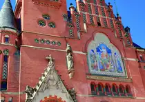 Detailansicht der Br�derkirche von Altenburg. Foto 07.08.22