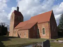 Bardenitz, evangelische Kirche, erbaut im 13. Jahrhundert (10.03.2026)