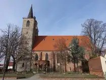 J�terbog, Stadtkirche St. Nikolai, erbaut im 14. Jahrhundert (10.03.2026)