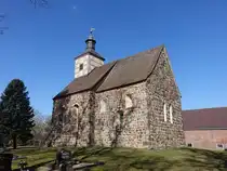 Kurzlipsdorf, evangelische Dorfkirche, erbaut im 13. Jahrhundert (10.03.2026)
