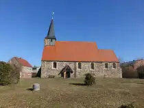 Lobbese, evangelische Kirche, sp�tromanische Saalkirche, erbaut ab 1276 (10.03.2026)