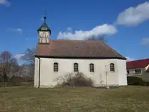 Schm�gelsdorf, evangelische Dorfkirche, erbaut im 17. Jahrhundert, verputzt 1985 (10.03.2026)