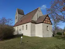 Blankensee, evangelische Dorfkirche, erbaut im 14. Jahrhundert (12.03.2026)