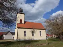 Deutsch Bork, evangelische Dorfkirche, Saalkirche erbaut 1807 (12.03.2026)
