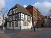 Bielefeld, Woermannscher Hof am Klosterplatz, erbaut 1640 als Stadthof der Familie Korff-Schmiesing (21.03.2026)