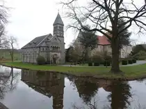 Borgholzhausen, Wasserschloss Brincke und Schlo�kirche, erbaut von 1674 bis 1675 (21.03.2026)