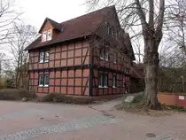 Asendorf, Fachwerkhaus am Kirchplatz, erbaut im 19. Jahrhundert (23.03.2026)