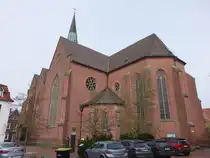 Twistringen, neugotische Pfarrkirche St. Anna, Backsteinkirche erbaut von 1868 bis 1870 nach Entw�rfen von Johann Bernhard Hensen (23.03.2026)