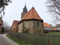 Sorsum, evangelische St. Johannes Kirche, erbaut 1226 (24.03.2026)