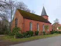Brunsbrock, evangelische St. Matth�us Kirche, erbaut im 19. Jahrhundert (28.03.2026)
