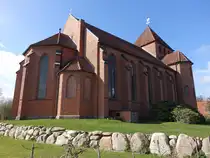 Kirchboitzen, evangelische St. Michaelis Kirche, erbaut von 1862 bis 1864 (27.03.2026)