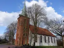 Otterstedt, evangelische St. Martin Kirche, verputzte Saalkirche von 1751 (27.03.2026)