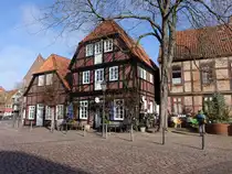 Verden, Fachwerkh�user am Lugenstein Platz (27.03.2026)