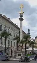 Dreifaltigkeitss�ule (Pestvotiv Denkmal) auf dem Alten Platz in Klagenfurt, 05.05.2026