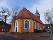 Bremerv�rde, evangelische St. Liborius Kirche, erbaut von 1651 bis 1653 (28.03.2026)