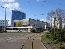 Cottbus, Stadthalle am Berliner Platz, erbaut 1975 (03.04.2026)