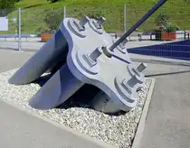 einer von zwei Erdankern f�r die Halteseile der Fu�g�ngerh�ngebr�cke bei Todtnau/Schwarzwald, Juni 2026
