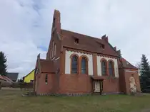 Leeskow, evangelische Kirche, Backsteinbau von 1905 (04.04.2026)