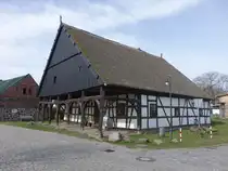 Pillgram, Giebellaubenhaus, erbaut im 16. Jahrhundert (05.04.2026)