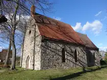 Brusendorf, evangelische Kirche, Feldsteinkirche aus dem 14. Jahrhundert (06.04.2026)