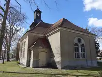 Gro� Schulzendorf, evangelische Kirche, erbaut ab 1744, erweitert um ein Querhaus 1886 (06.04.2026)