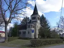 Kerzendorf, evangelische Kirche, neoromanische Saalkirche, erbaut von 1896 bis 1898 durch den Architekten Karl Hoffacker (06.04.2026)