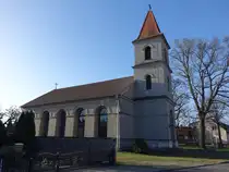 Kuschkow, evangelische Kirche, erbaut im 19. Jahrhundert (06.04.2026)