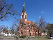 Eichwalde, evangelische Kirche, erbaut von 1906 bis 1908 durch den 
Architekten Carl Zaar (07.04.2026)