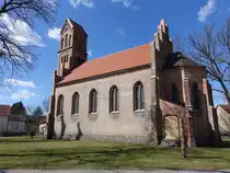 Kablow, evangelische Kirche, neugotische Saalkirche erbaut von 1869 bis 1870 (07.04.2026)