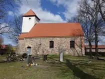 Kiekebusch, evangelische Kirche, erbaut im 14. Jahrhundert (07.04.2026)