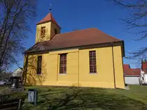 Wernsdorf, evangelische Dorfkirche, erbaut von 1801 bis 1803 (07.04.2026)