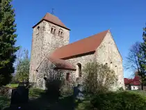 Reichenberg, evangelische Kirche, Feldsteinkirche aus dem 14. Jahrhundert (08.04.2026)