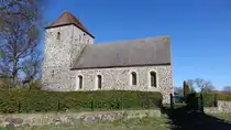 Schulzendorf, evangelische Dorfkirche, Feldsteinkirche aus dem 13. Jahrhundert (08.04.2026)