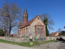 Altk�nkendorf, evangelische Kirche, Feldsteinkirche aus dem 13. Jahrhundert (09.04.2026)