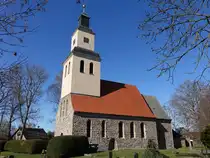 Frauenhagen, evangelische Kirche, erbaut von 1220 bis 1230, Wiederaufbau im 17. Jahrhundert (09.04.2026)