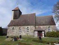 Fredersdorf, evangelische St. Marien Kirche, erbaut im 13. Jahrhundert (10.04.2026)