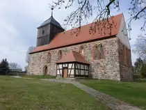 Golm, evangelische Kirche, Feldsteinkirche aus dem 13. Jahrhundert (10.04.2026)