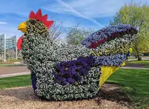 Blumenschmuck in Erfurter EGA-Park im April 2025