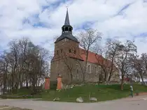 Schm�lln, evangelische Kirche, Feldsteinkirche aus dem 13. Jahrhundert, Fachwerkaufsatz 18. Jahrhundert (10.04.2026)