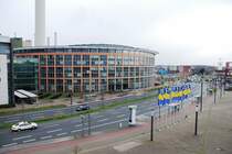 M�NSTER, 19.03.2007, Blick aus dem Hotelzimmer auf das Stadtwerke-Geb�ude bei der Halle M�nsterland