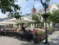Bernau, Cafe und H�user am Marktplatz (24.05.2026)