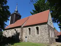 R�dnitz, evangelische Dorfkirche, erbaut von 1230 bis 1250, fr�hgotische Feldsteinkirche, Turmaufsatz 18. Jahrhundert (25.05.2026)