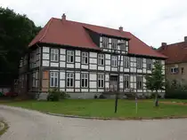 Deutschhorst, Rittergut, zweigeschossiger Fachwerkbau mit einem Walmdach. Erbaut 1750 f�r die Herren von Meding (20.06.2026)